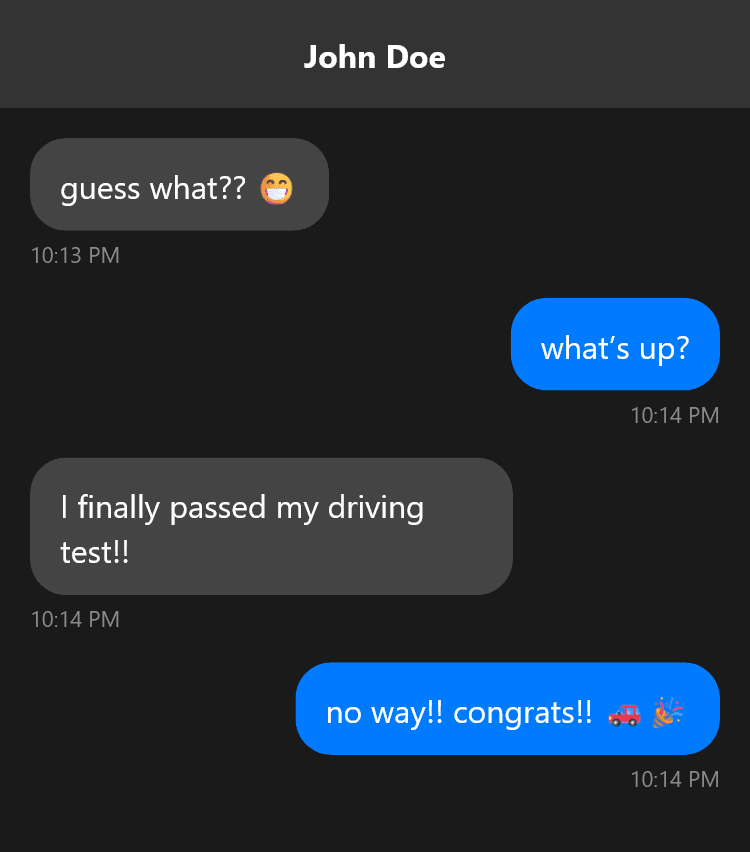 Fake Dialog Messenger Generator - Dark Theme
